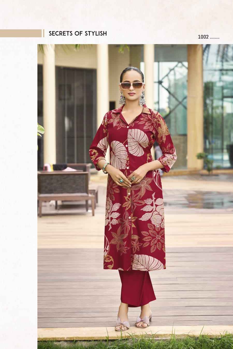 Ossm Rosy Vetican Kurti With Bottom Set Wholesale Rate ( 6 Pcs Catalog )