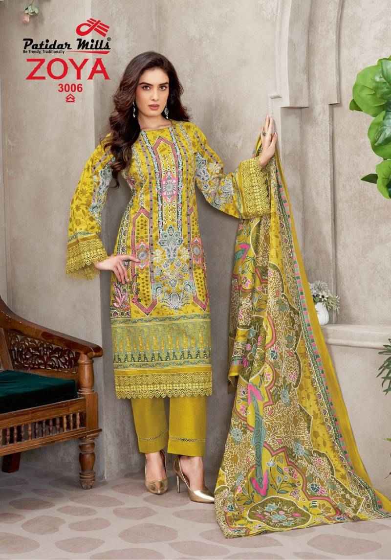 Patidar Zoya Vol 3 Cotton Pakistani Dress Material At Wholesale B2B Price ( 8 Pcs Catalogue )