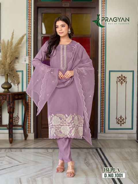 Pragyan Bella Vol 1 Roman Silk Kurti Combo Set Wholesale Rate ( 6 Pcs Catalog )