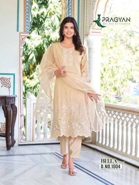 Pragyan Bella Vol 1 Roman Silk Kurti Combo Set Wholesale Rate ( 6 Pcs Catalog )