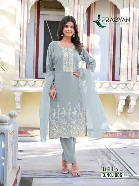 Pragyan Bella Vol 1 Roman Silk Kurti Combo Set Wholesale Rate ( 6 Pcs Catalog )