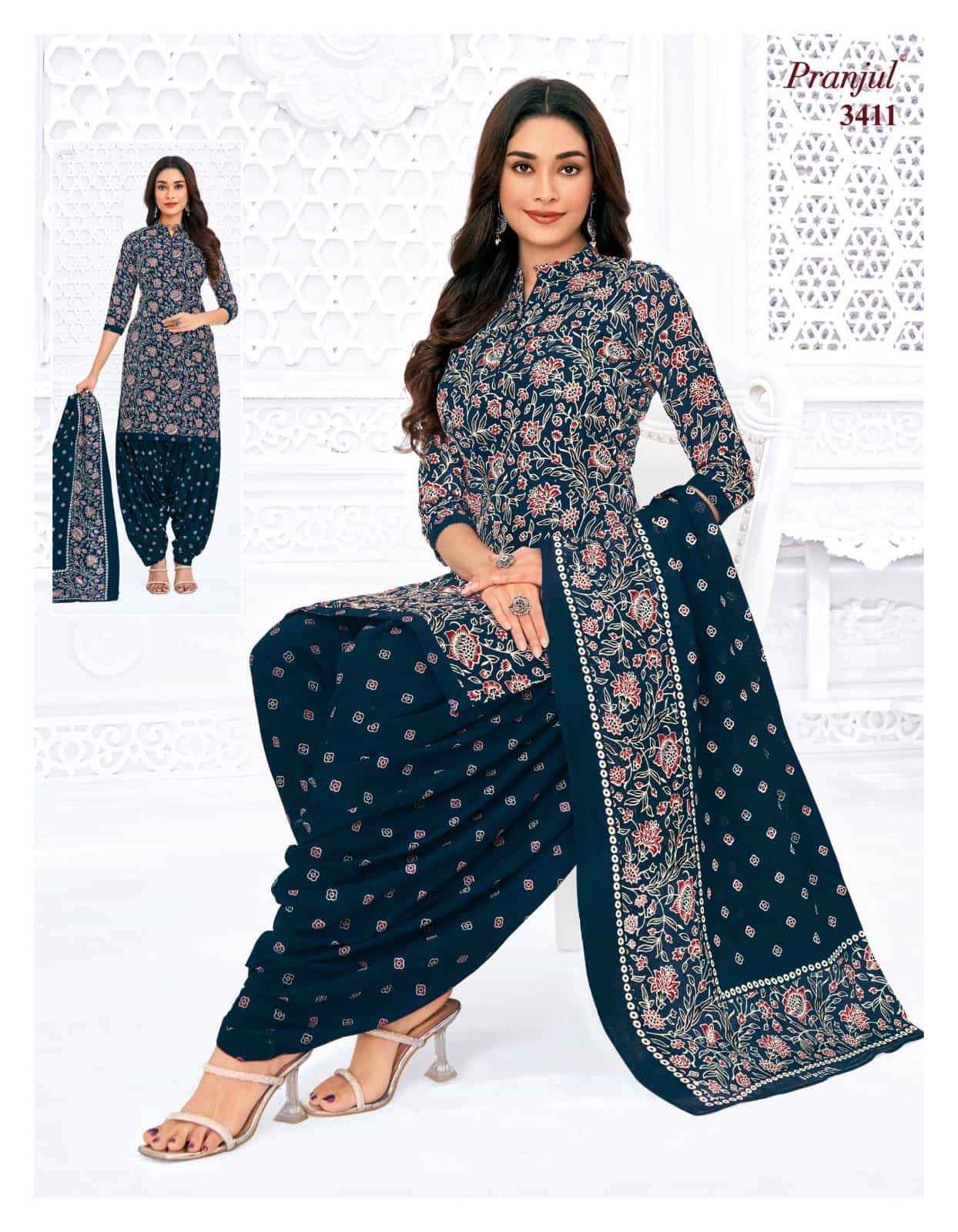 Pranjul Fashion Vol 34 Pure cotton pranjul dress material new catalogue ( 12 Pcs Catalog )