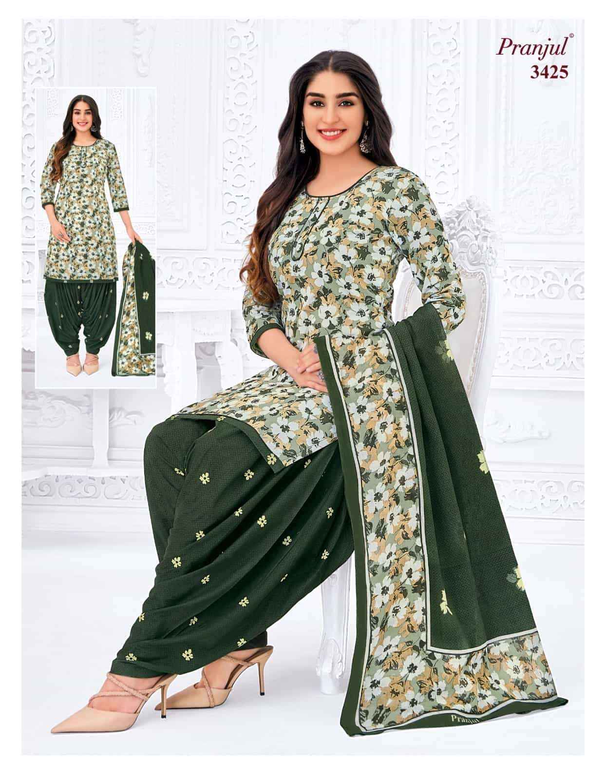 Pranjul Priyanshi Vol 34 cotton dress material manufacturers ( 6 Pcs Catalog )