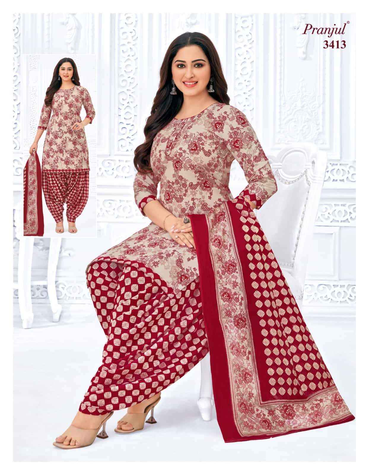 Pranjul Priyanshi Vol 34 cotton dress material manufacturers ( 6 Pcs Catalog )