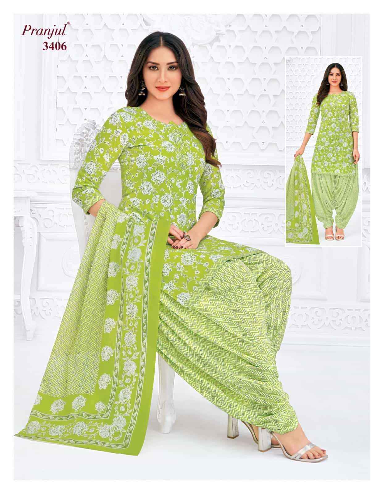 Pranjul Priyanshi Vol 34 cotton dress material manufacturers ( 6 Pcs Catalog )