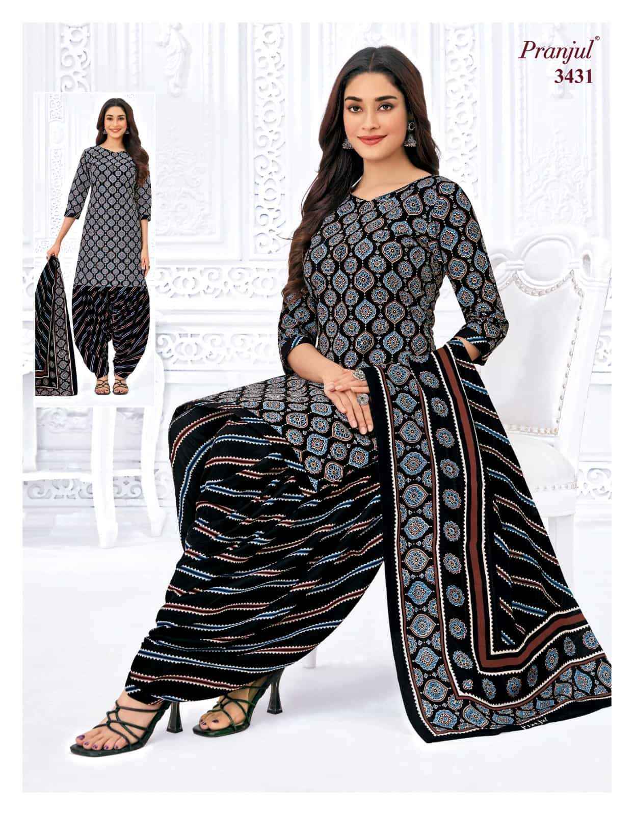 Pranjul Priyanshi Vol 34 cotton dress material manufacturers ( 6 Pcs Catalog )