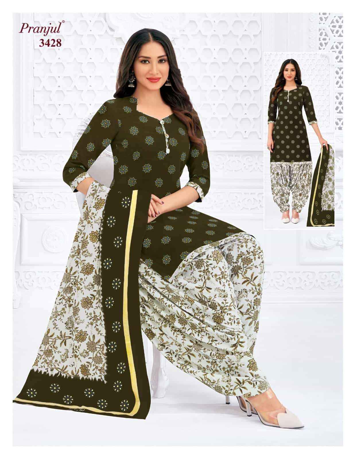 Pranjul Priyanshi Vol 34 cotton dress material manufacturers ( 6 Pcs Catalog )