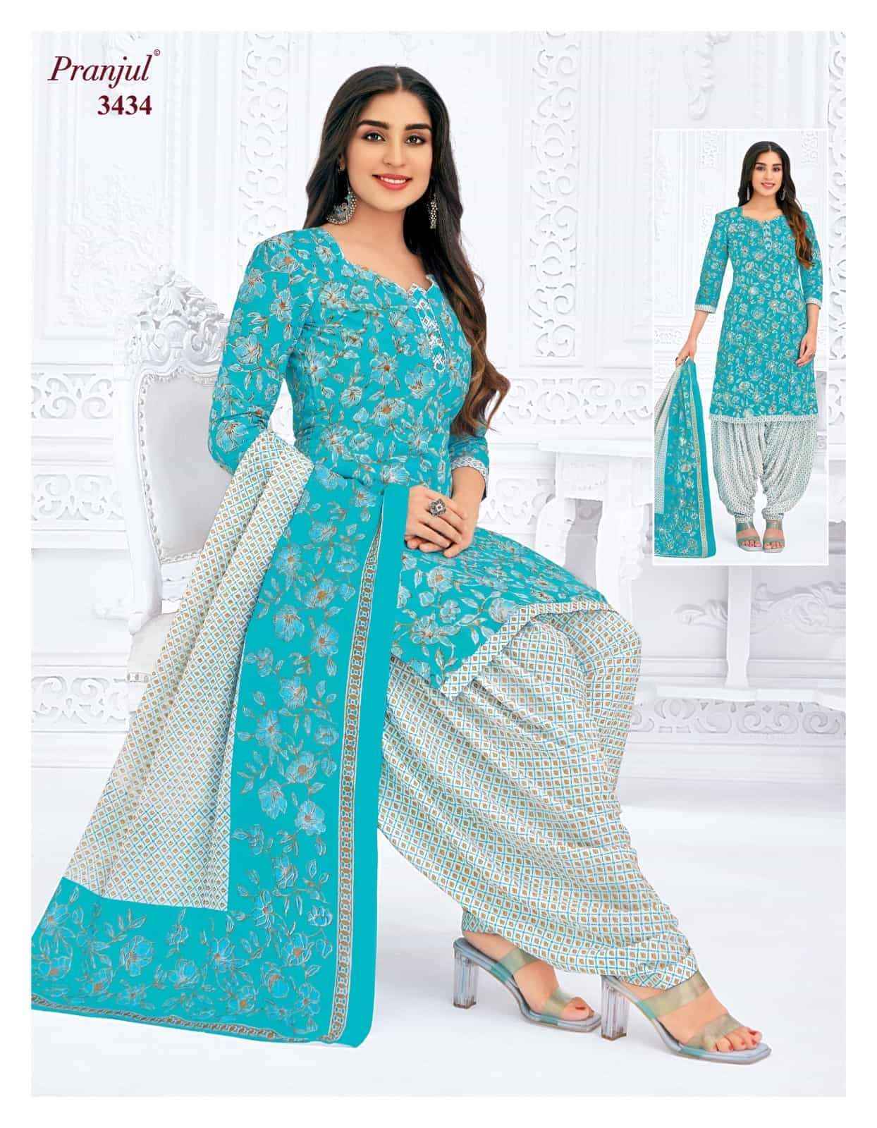 Pranjul Priyanshi Vol 34 cotton dress material manufacturers ( 6 Pcs Catalog )