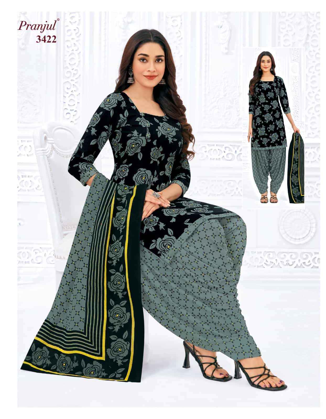 Pranjul Priyanshi Vol 34 cotton dress material manufacturers ( 6 Pcs Catalog )