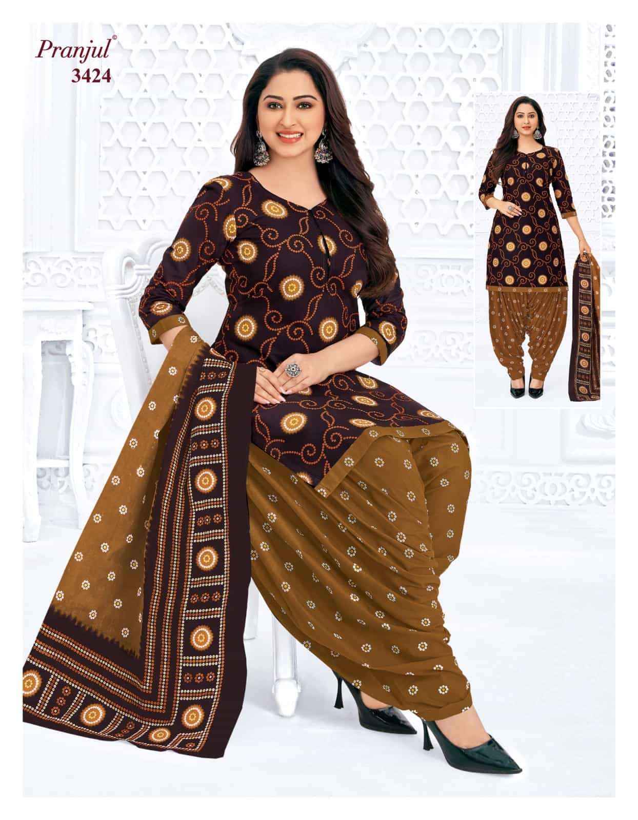 Pranjul Priyanshi Vol 34 cotton dress material manufacturers ( 6 Pcs Catalog )