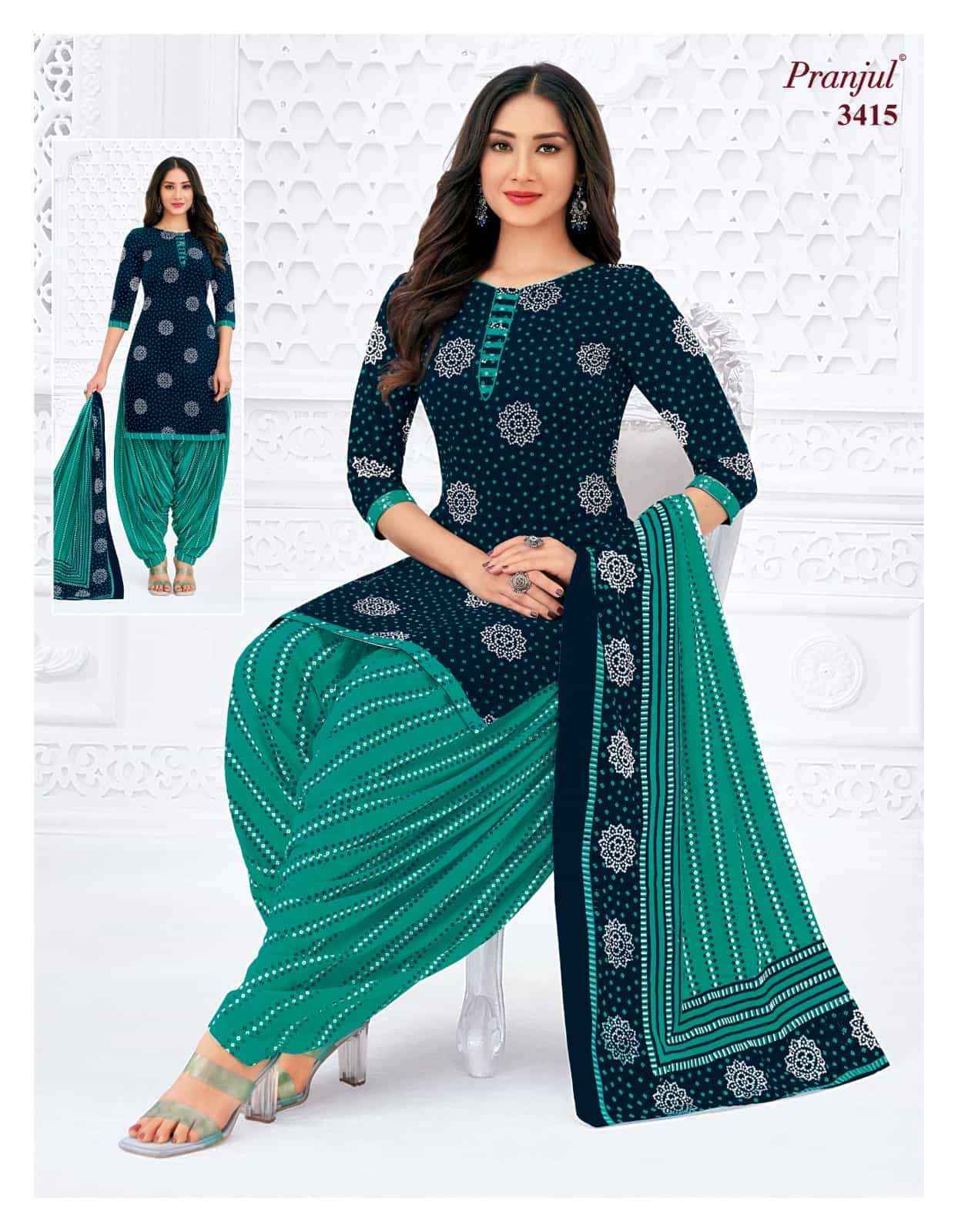 Pranjul Priyanshi Vol 34 Cotton Dress material wholesale in surat ( 12 Pcs Catalog )