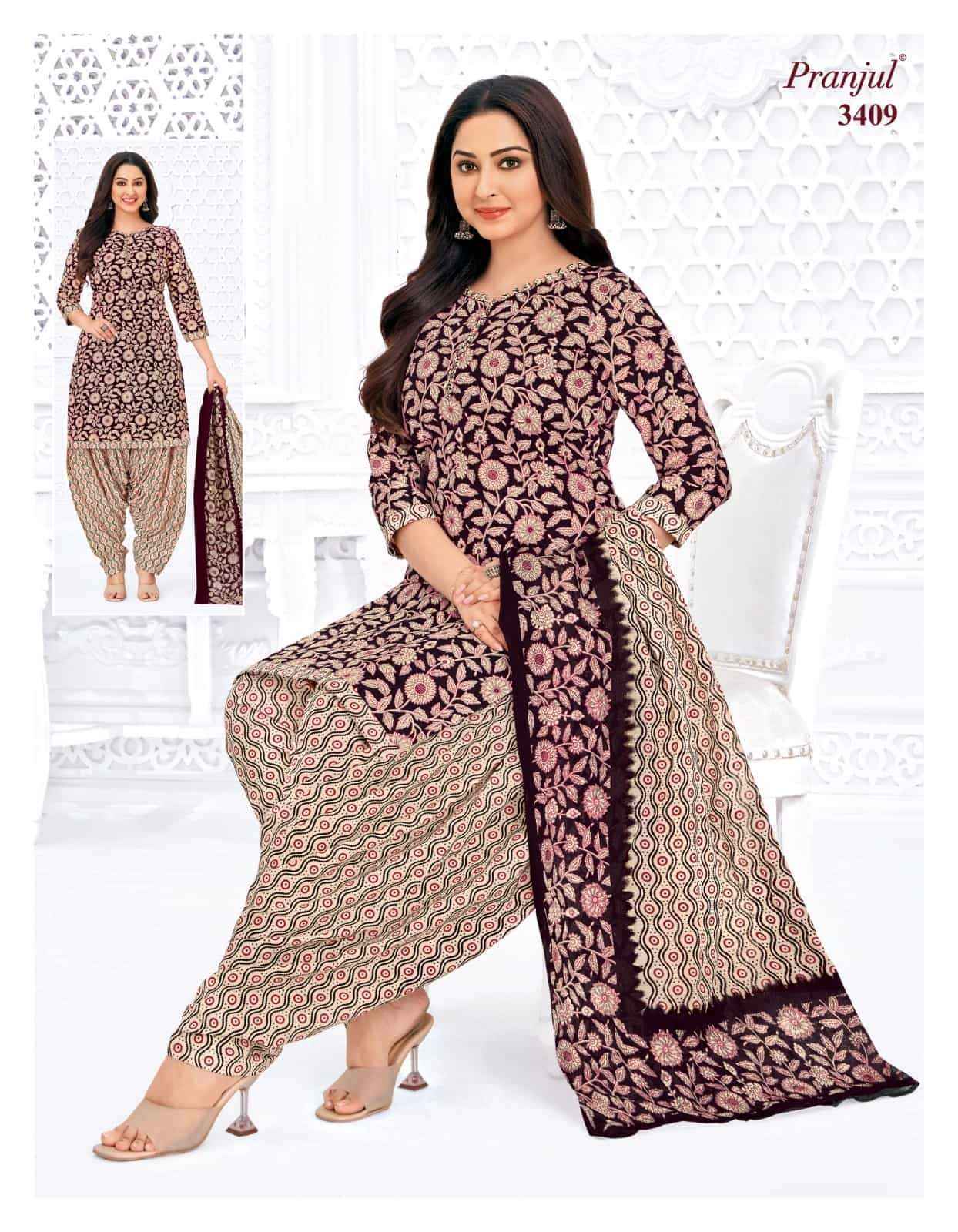 Pranjul Priyanshi Vol 34 Pure Cotton Patiyala Salwar Suits ( 6 Pcs Catalog )