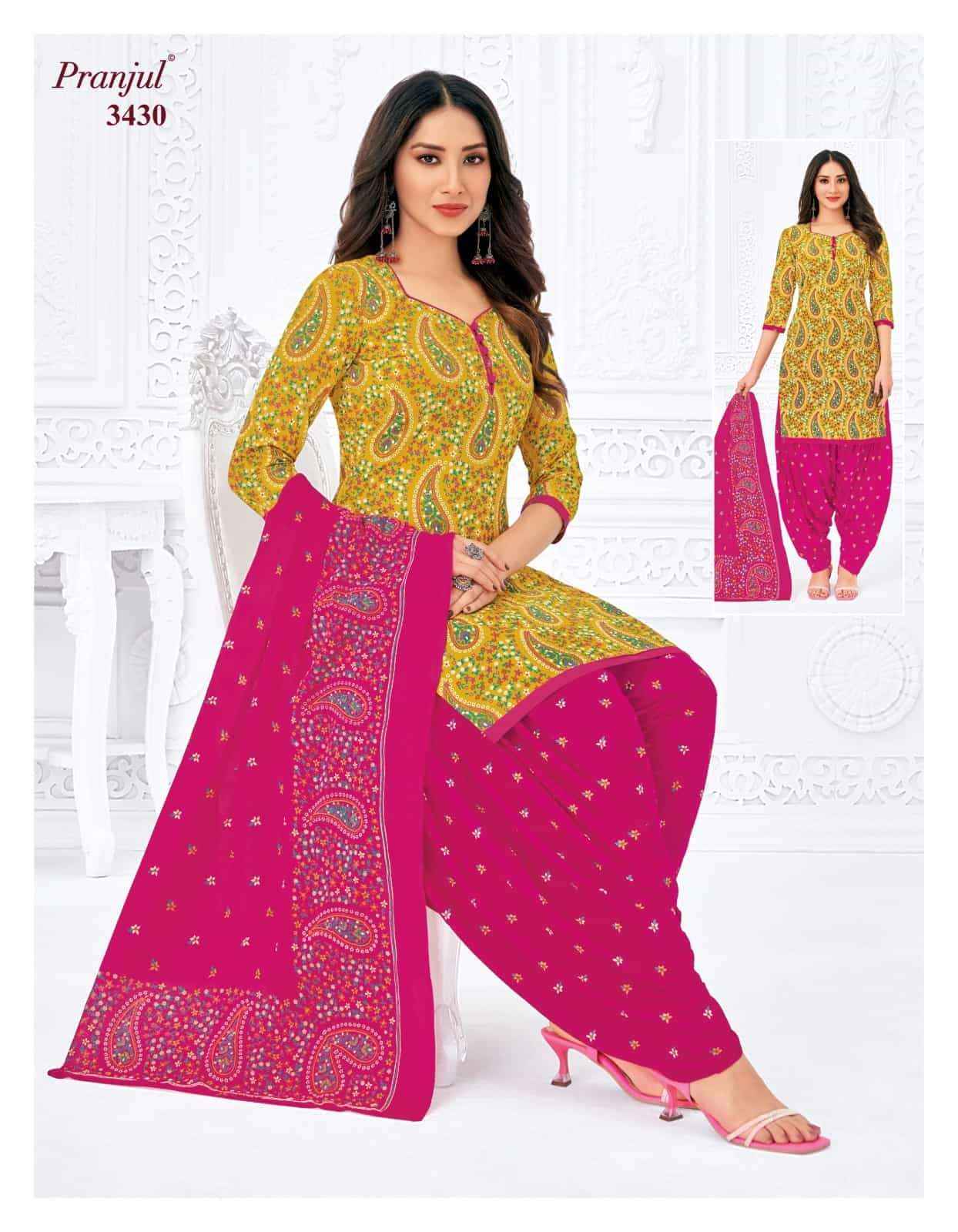 Pranjul Priyanshi Vol 34 Pure Cotton Unstitched Dress Material ( 6 Pcs Catalog )