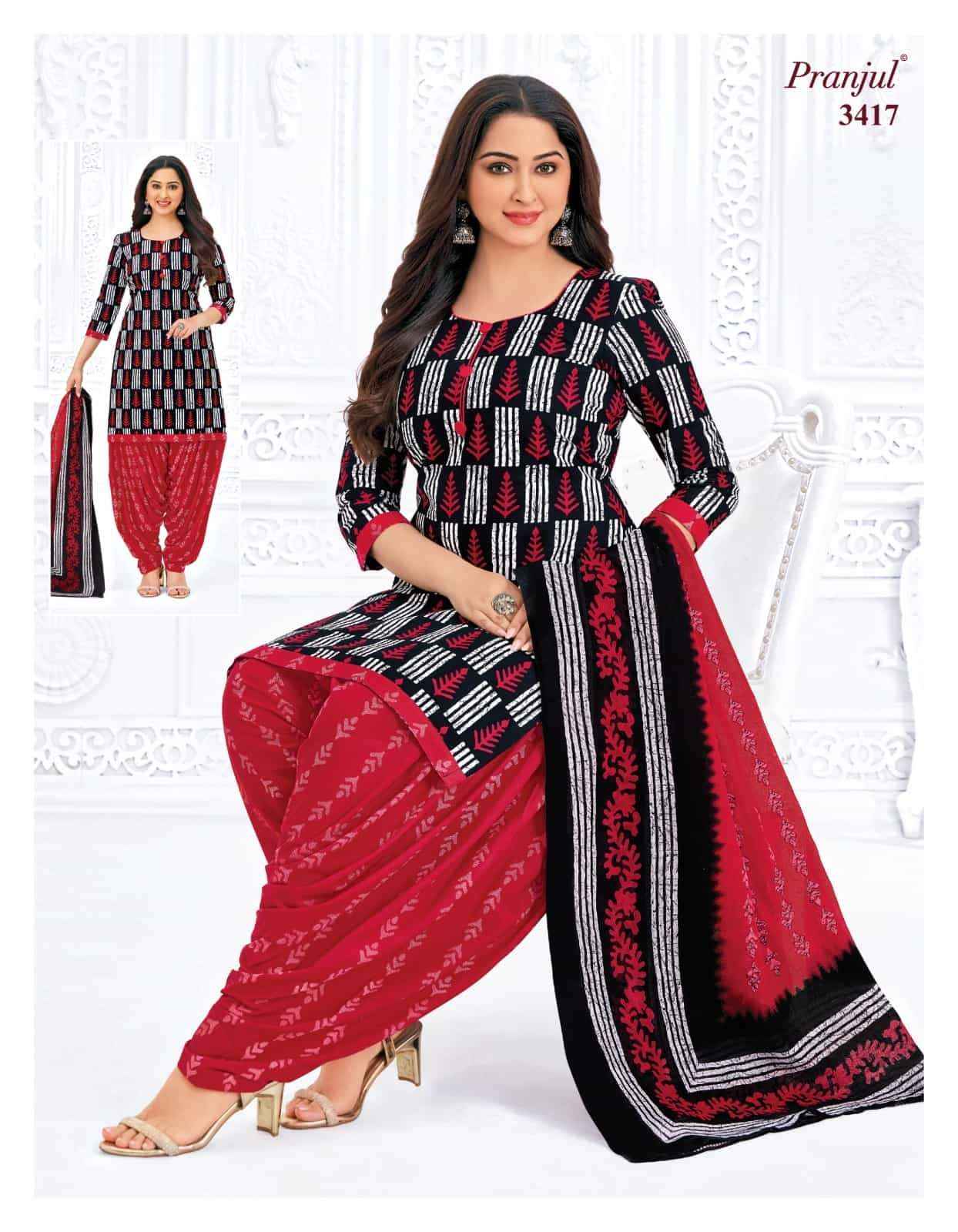 Pranjul Priyanshi Vol 34 Pure Cotton Unstitched Salwar Suits Surat Wholesale ( 6 Pcs Catalog )