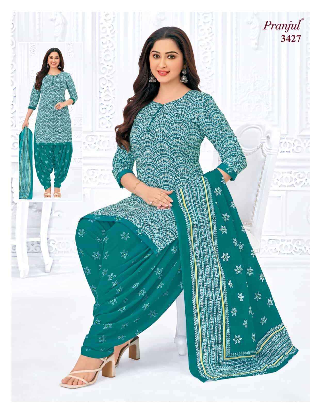 Pranjul Priyanshi Vol 34 Pure Cotton Unstitched Salwar Suits Surat Wholesale ( 6 Pcs Catalog )