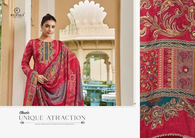 Rupali Fashion Sunera Viscouse Musline Salwar Kameez Wholesale Rate ( 4 Pcs Catalog )