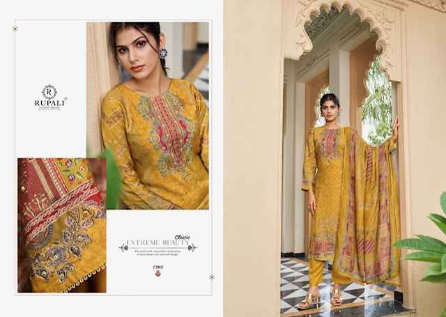 Rupali Fashion Sunera Viscouse Musline Salwar Kameez Wholesale Rate ( 4 Pcs Catalog )