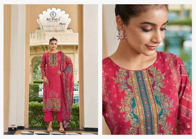 Rupali Fashion Sunera Viscouse Musline Salwar Kameez Wholesale Rate ( 4 Pcs Catalog )
