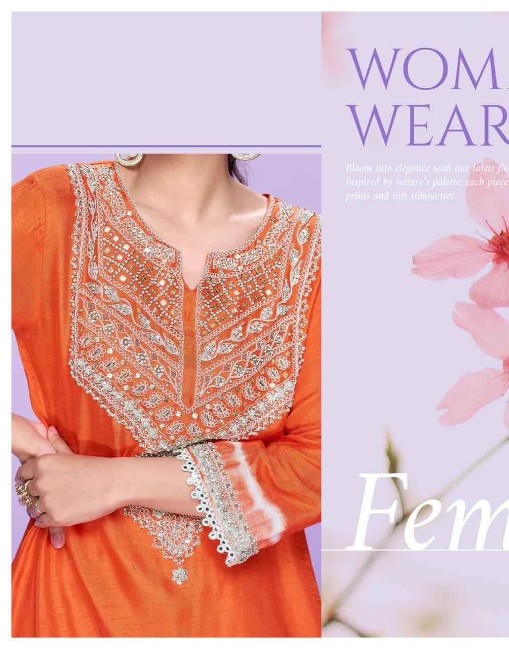 Sayuri Designer Chahat Silk Kurti Wholesale Rate ( 4 Pcs Catalog )