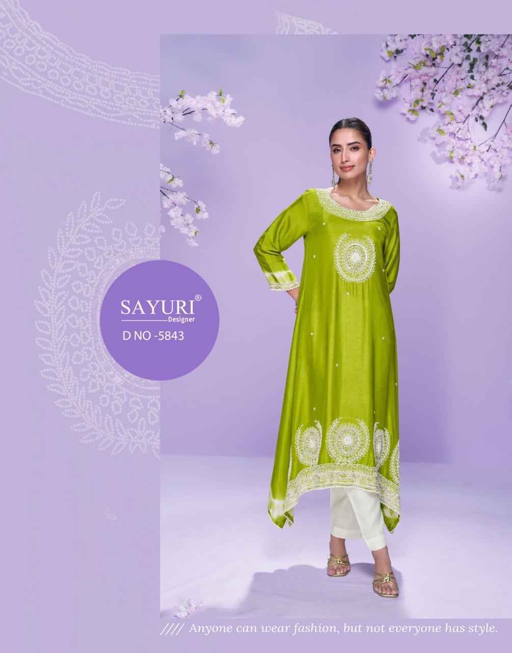 Sayuri Designer Chahat Silk Kurti Wholesale Rate ( 4 Pcs Catalog )