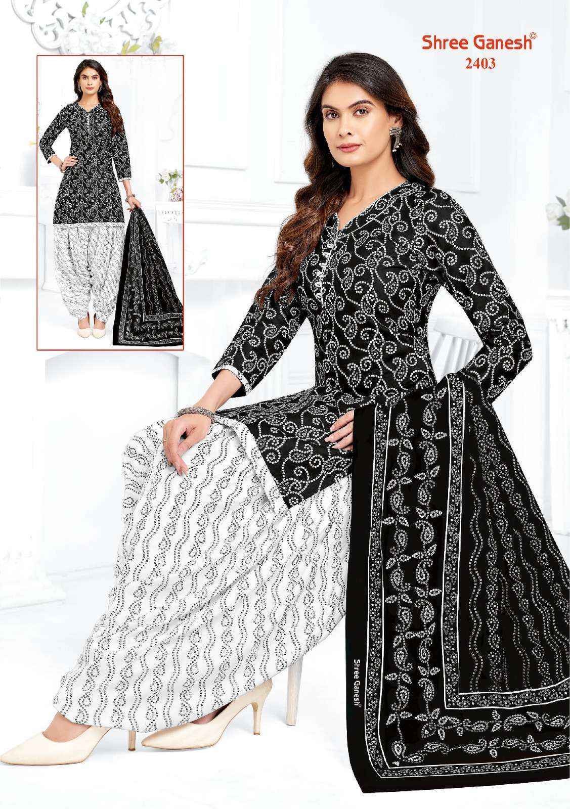 Shree Ganesh Bandhani Vol 4 Cotton Dress Material ( 15 pcs Catalogue ) Surat Kapda Market