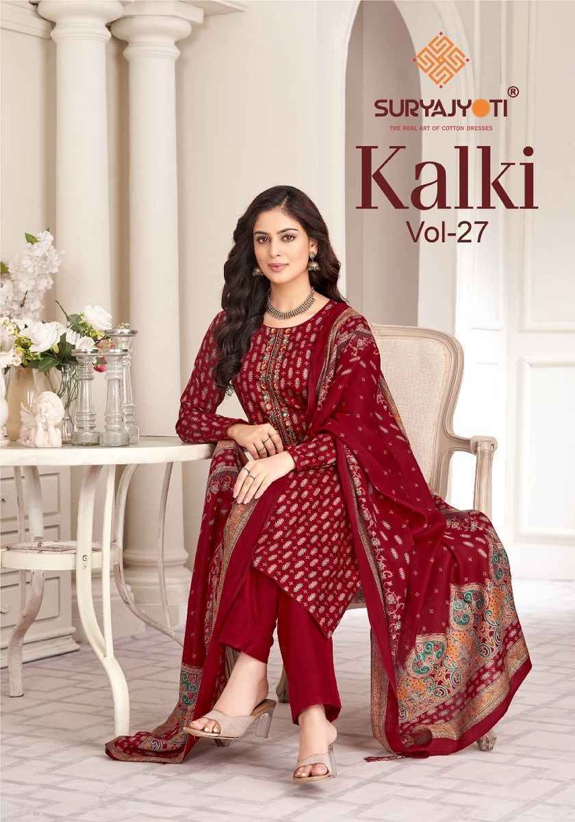 Suryajyoti Kalki Vol 27 Jam Satin Dress Material 8 Pc Catalouge