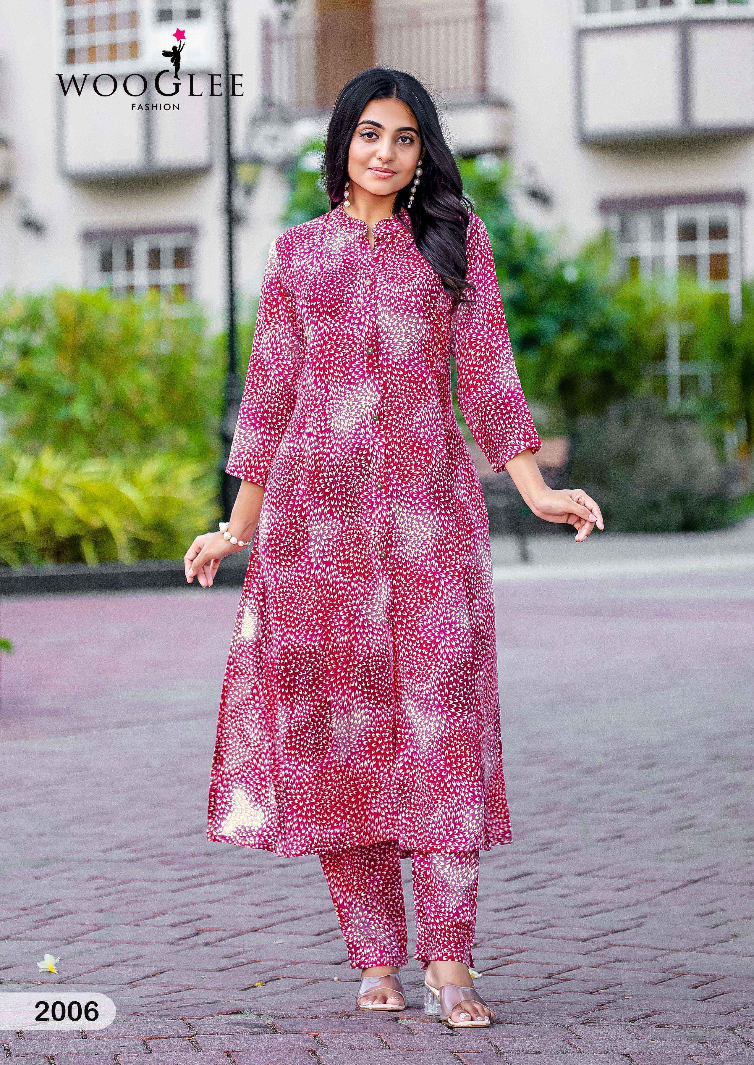Wooglee Sankalp Rayon Kurti With Bottom Wholesale Rate ( 6 Pcs Catalog )