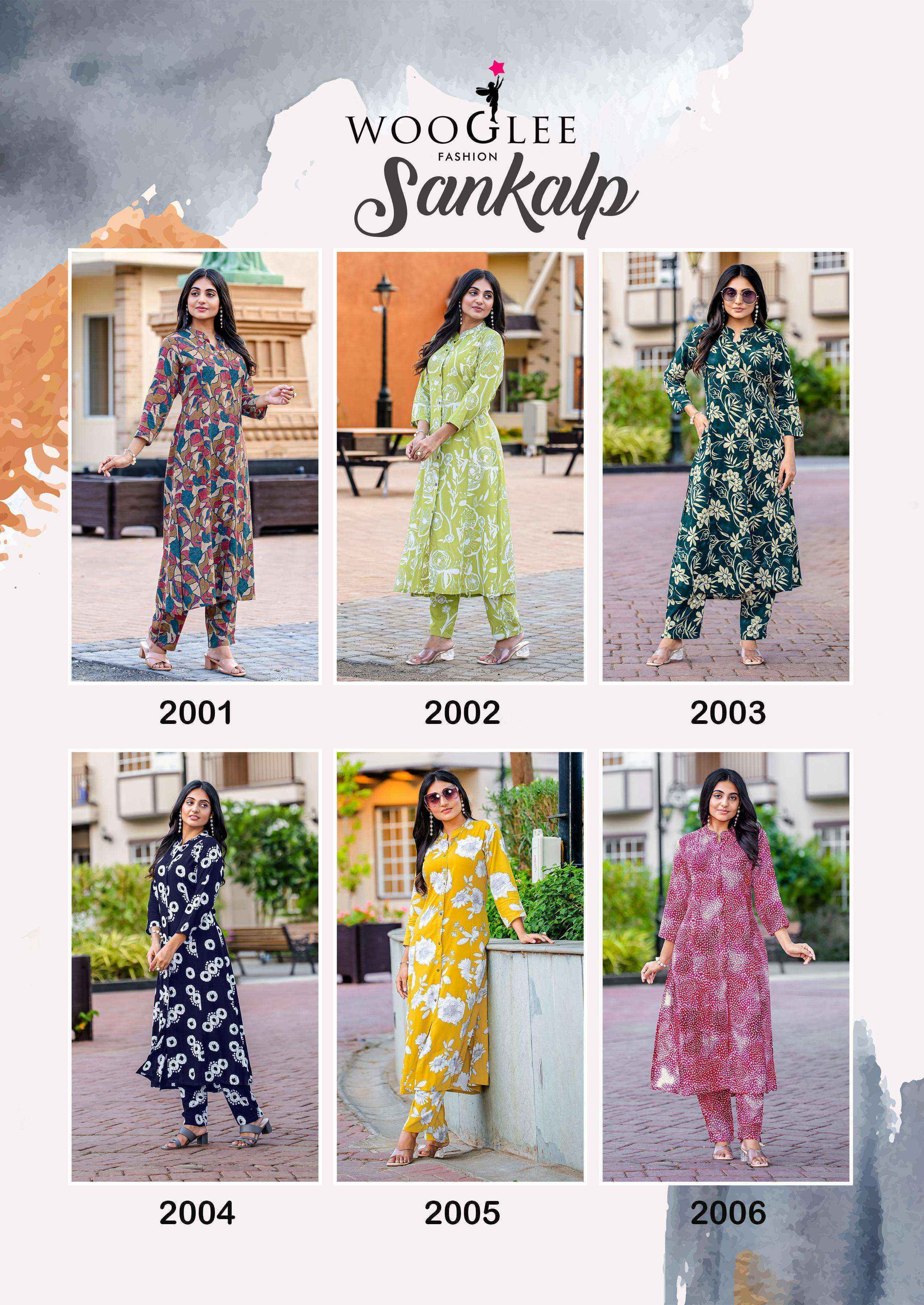 Wooglee Sankalp Rayon Kurti With Bottom Wholesale Rate ( 6 Pcs Catalog )
