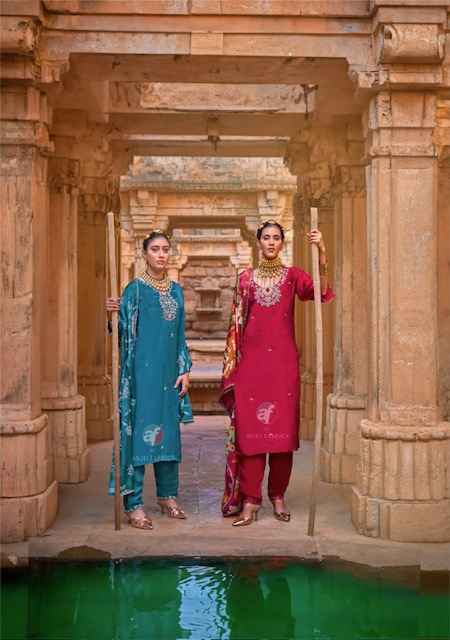 Anju Fabrics Raj Kothi Natural Crepe Kurti Combo Set Wholesale Rate ( 6 Pcs Catalog )