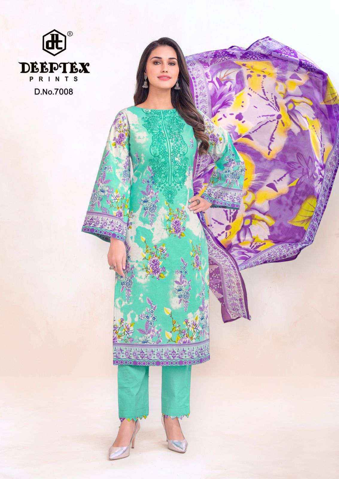 Deeptex Prints Roohi Zara Vol 7 Lawn Cotton Dress Material Wholesale Price ( 8 pcs Catalogue )