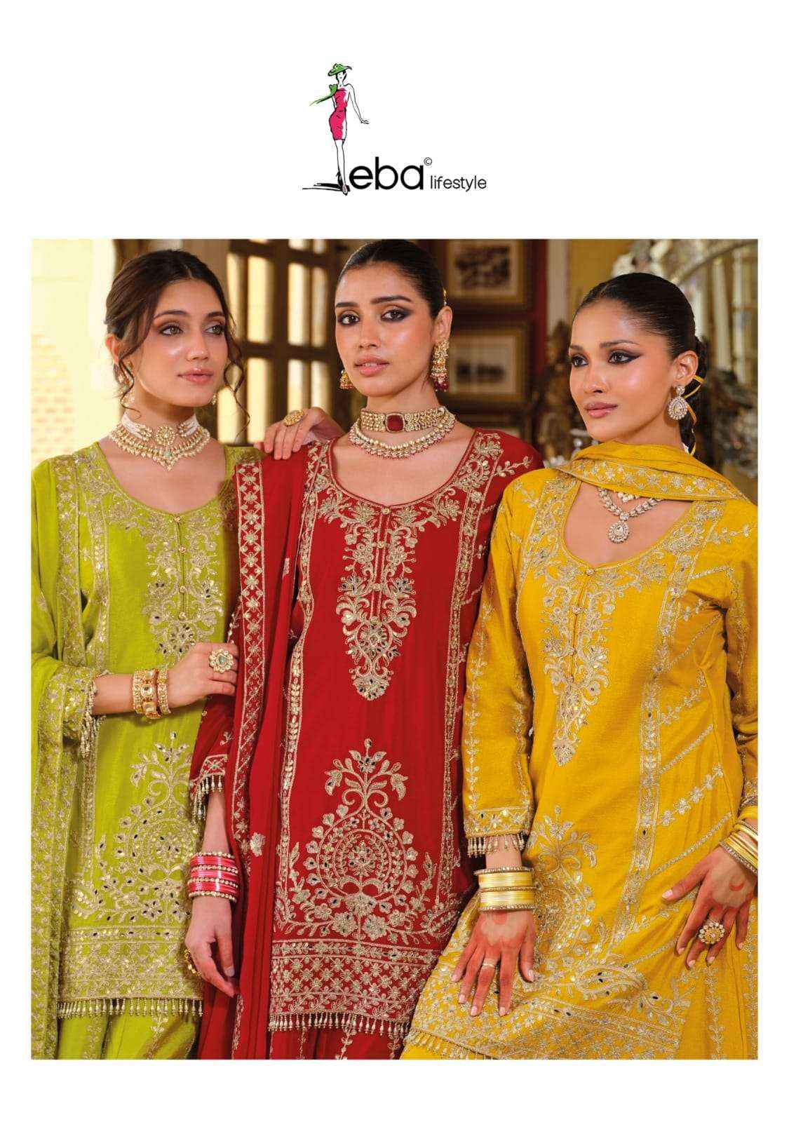 Eba Lifestyle Sundari Readymade Designer Palazzo Wedding Suit Wholesale Rate ( 4 Pcs Catalog )