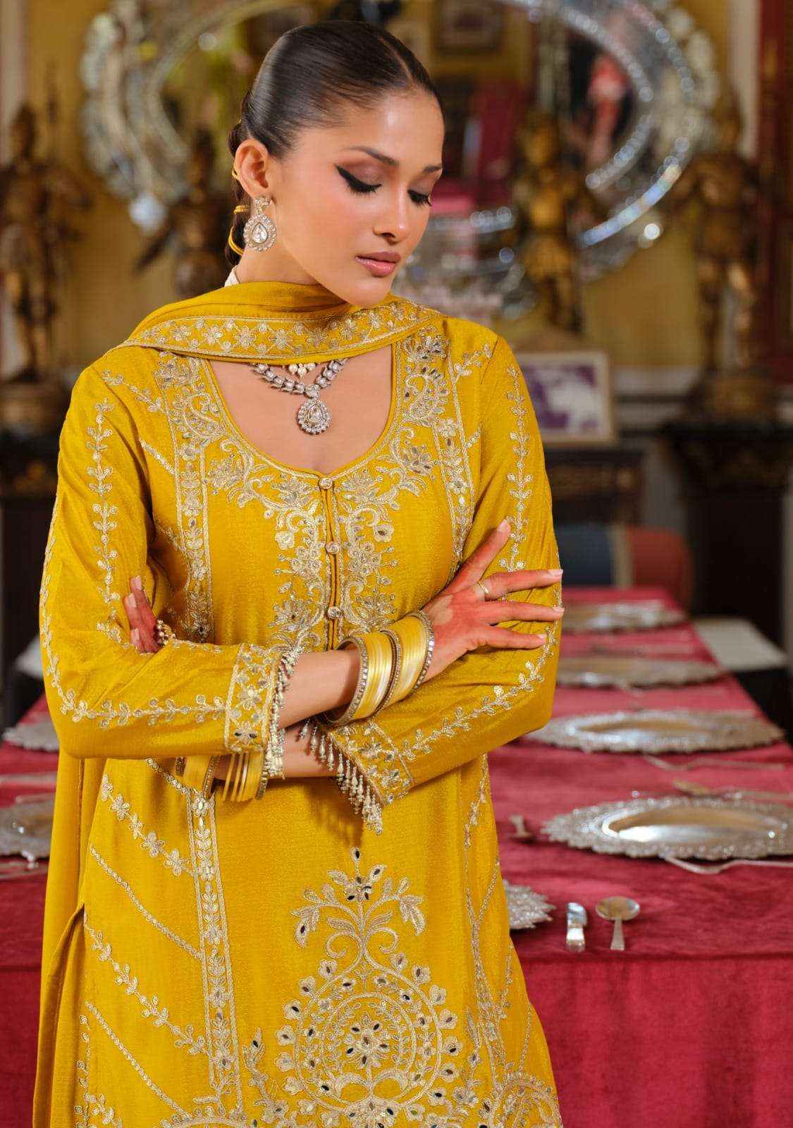 Eba Lifestyle Sundari Readymade Designer Palazzo Wedding Suit Wholesale Rate ( 4 Pcs Catalog )