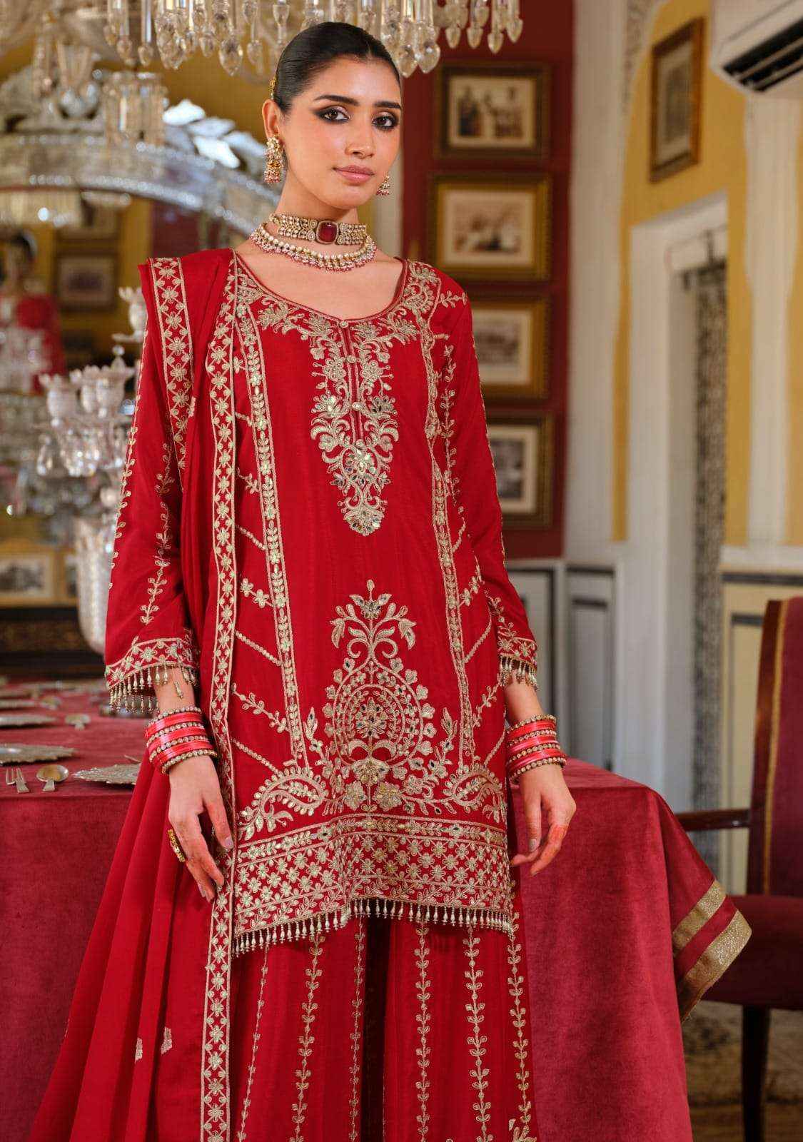 Eba Lifestyle Sundari Readymade Designer Palazzo Wedding Suit Wholesale Rate ( 4 Pcs Catalog )