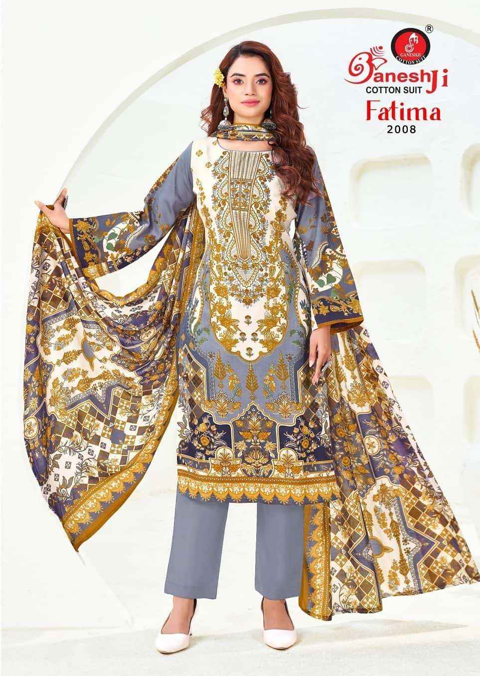Ganeshji Fatima Vol 2 Karachi Prints Cotton Dress Material Surat Wholesaler ( 8 Pcs Catalogue )