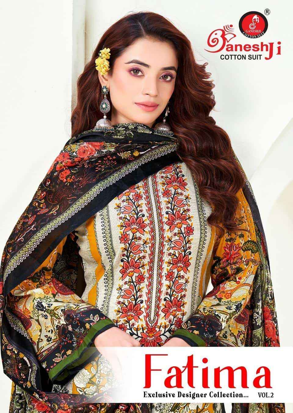 Ganeshji Fatima Vol 2 Karachi Prints Cotton Dress Material Surat Wholesaler ( 8 Pcs Catalogue )