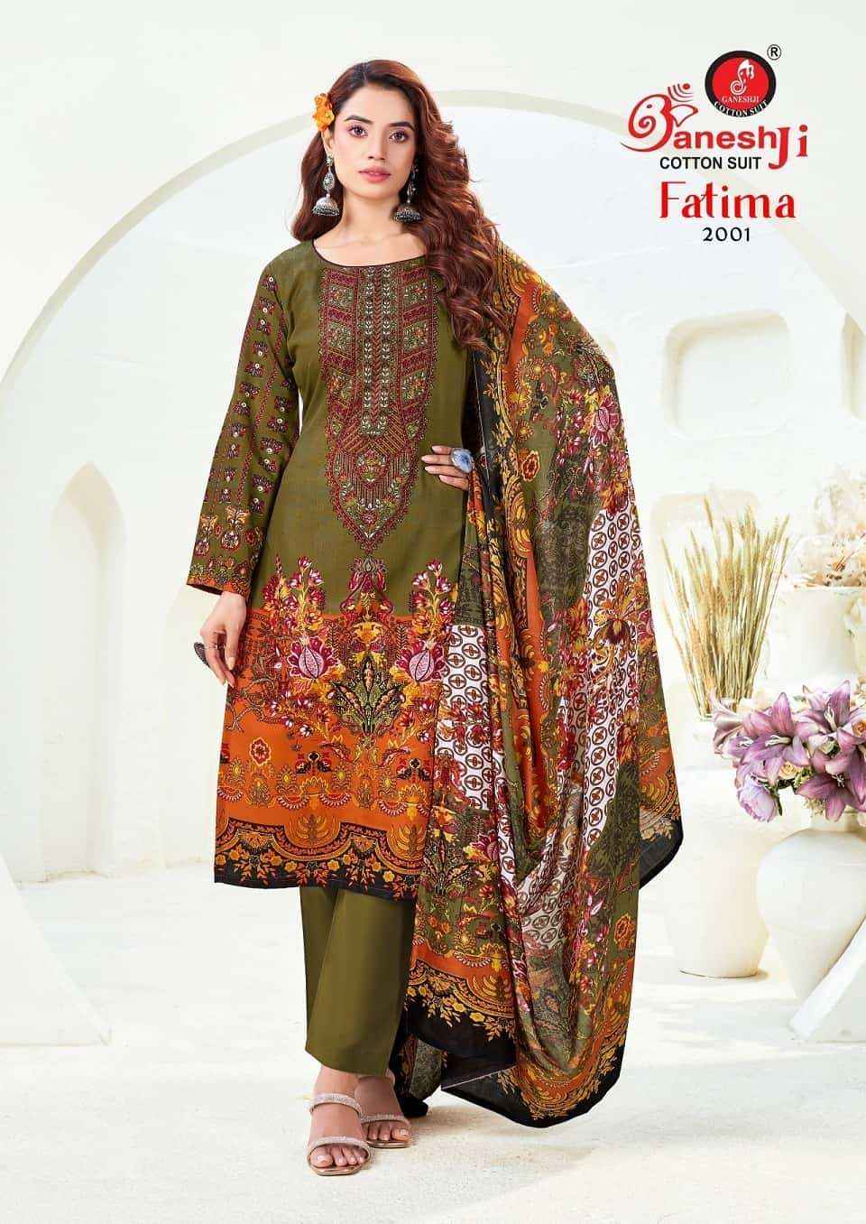 Ganeshji Fatima Vol 2 Karachi Prints Cotton Dress Material Surat Wholesaler ( 8 Pcs Catalogue )