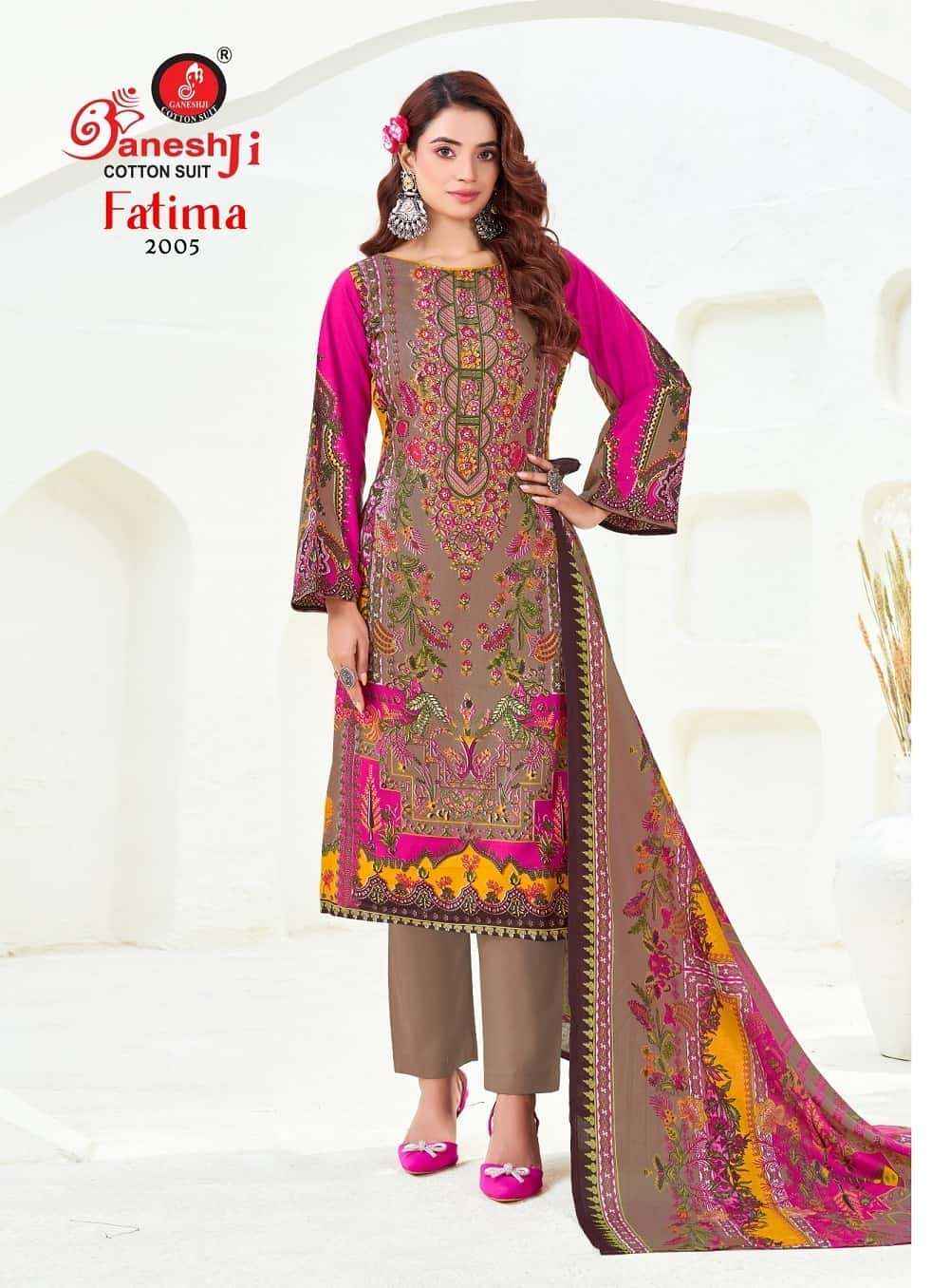 Ganeshji Fatima Vol 2 Karachi Prints Cotton Dress Material Surat Wholesaler ( 8 Pcs Catalogue )