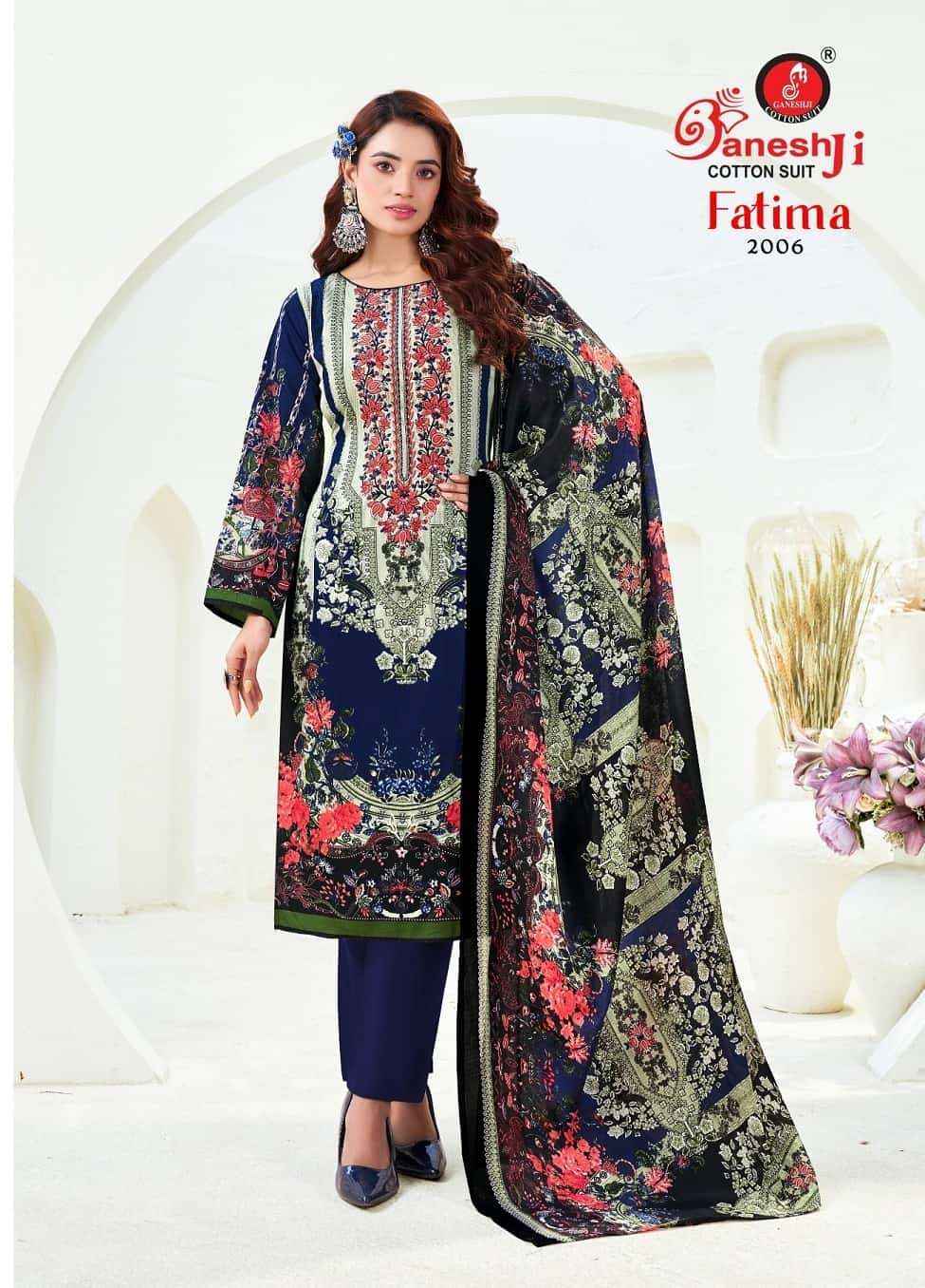 Ganeshji Fatima Vol 2 Karachi Prints Cotton Dress Material Surat Wholesaler ( 8 Pcs Catalogue )