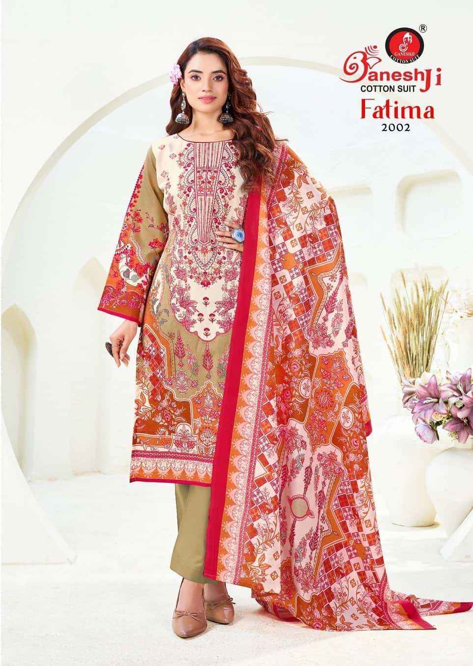 Ganeshji Fatima Vol 2 Karachi Prints Cotton Dress Material Surat Wholesaler ( 8 Pcs Catalogue )