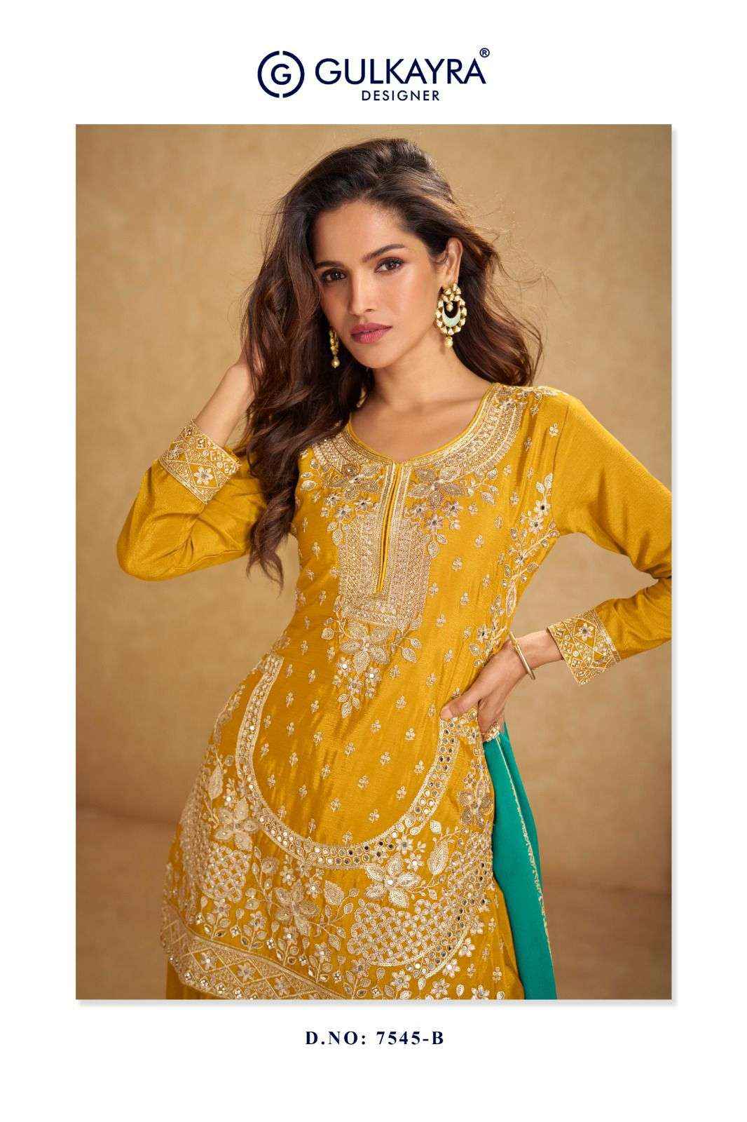 Gulkayra Aarushi 7545 Colors Designer Gharara Suit Wholesale Rate ( 3 Pcs Catalog )