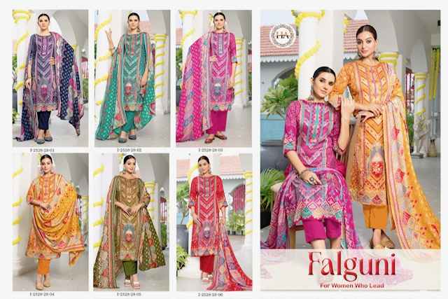 Harshit Fashion Falguni Zam Dress Material New Catalogue ( 6 pcs Catalogue )