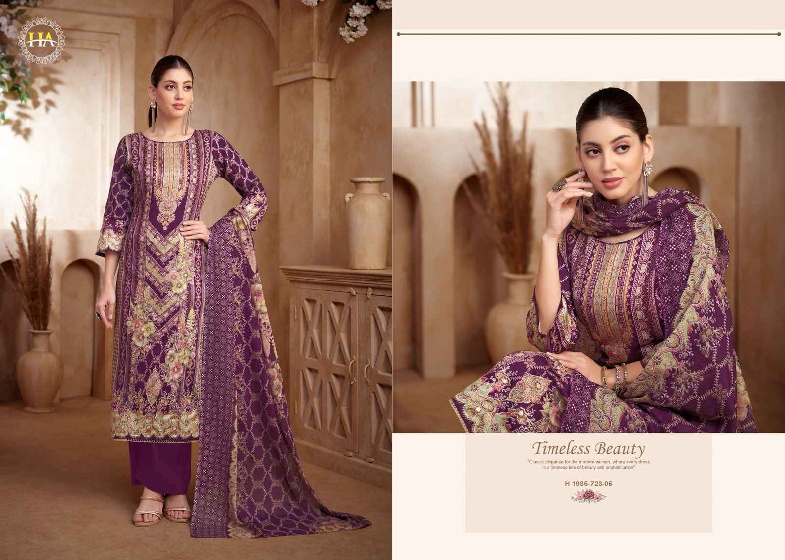 Harshit Fashion Meheroon Edition 13 Viscouse Reyon Salwar Suit Wholesale Rate ( 6 Pcs Catalog )