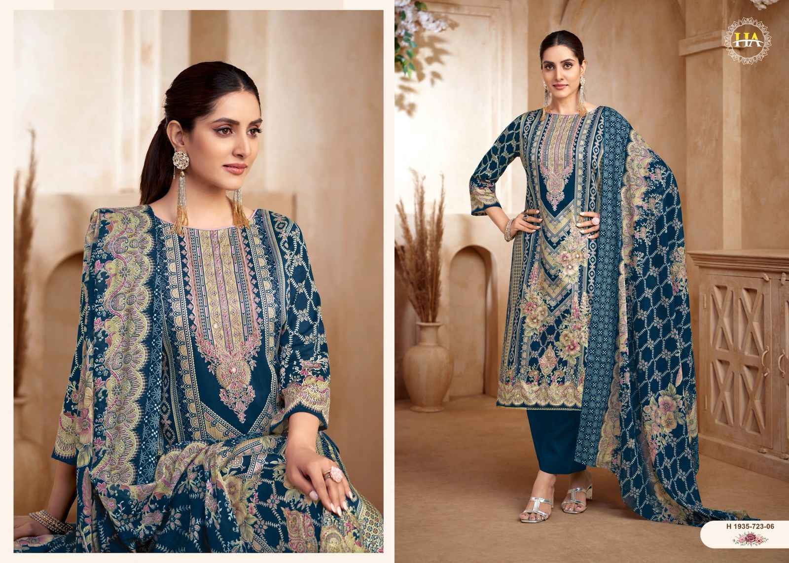 Harshit Fashion Meheroon Edition 13 Viscouse Reyon Salwar Suit Wholesale Rate ( 6 Pcs Catalog )