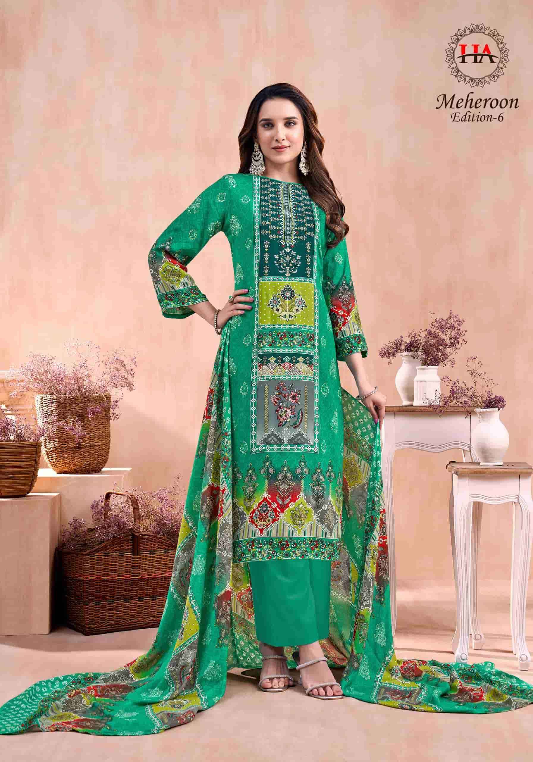 Harshit Meheroon Edition 6 Pure Viscose Rayon Dress Material Wholesale ( 6 Pcs Catalogue )