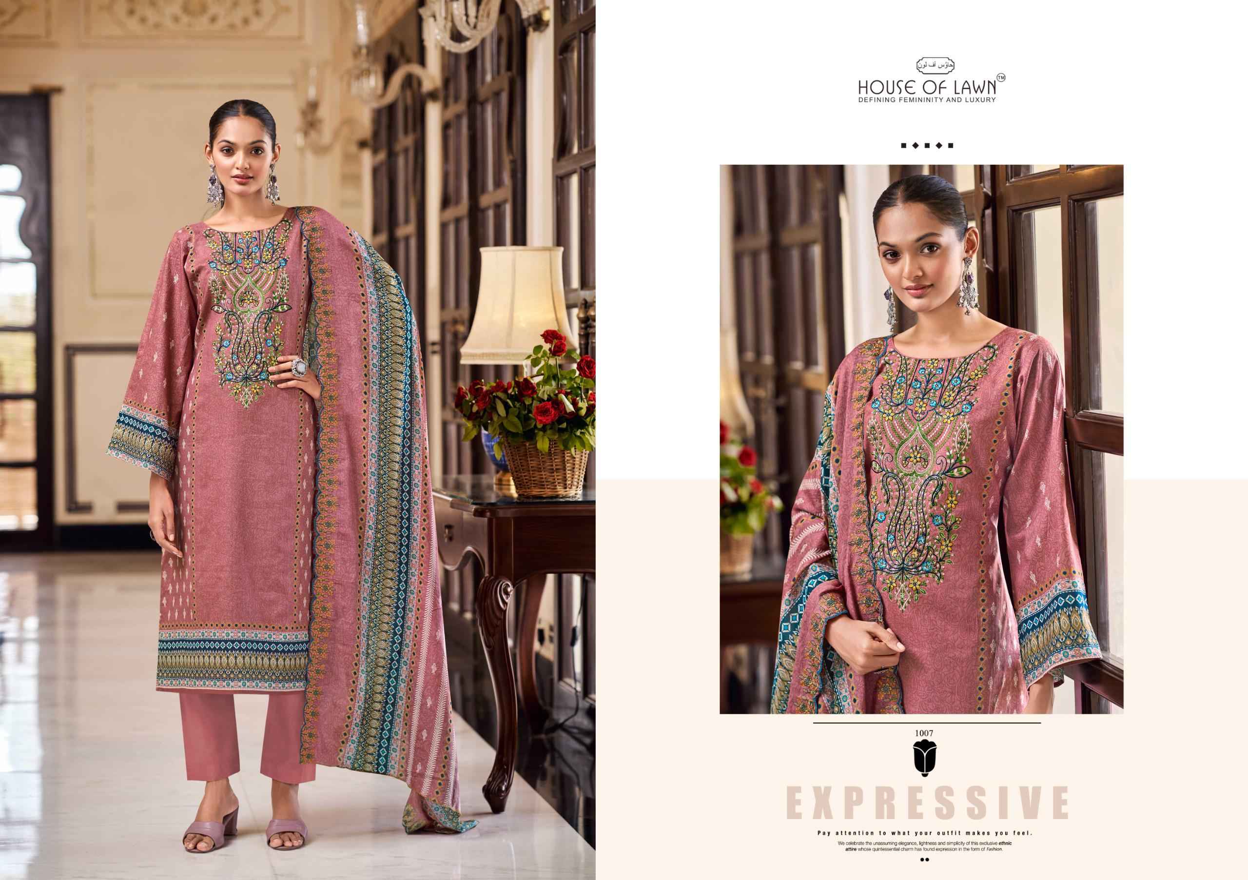 House Of Lawn Bin Saeed Cotton Pakistani Suits Wholesale Online ( 8 Pcs Catalogue )