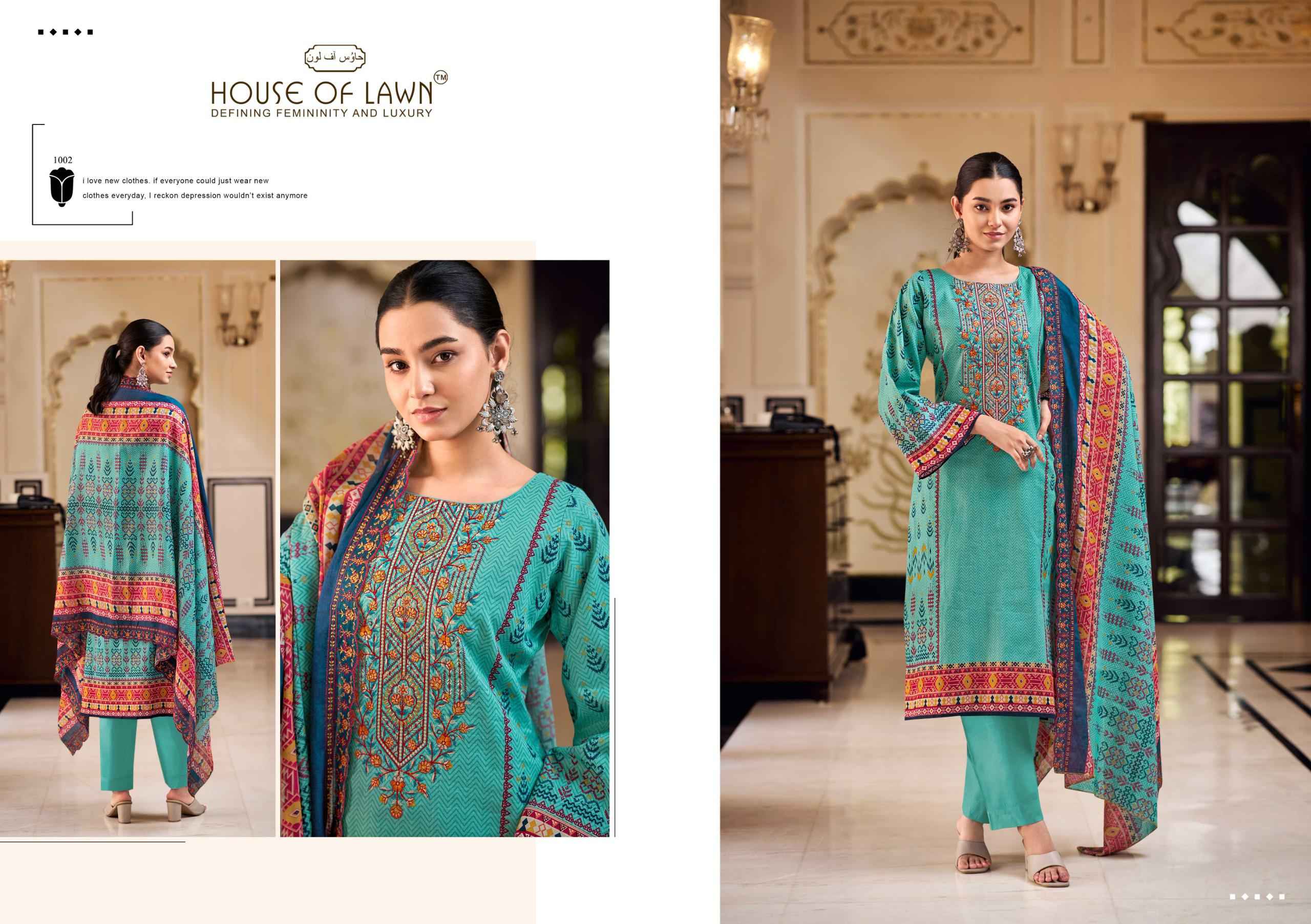 House Of Lawn Bin Saeed Cotton Pakistani Suits Wholesale Online ( 8 Pcs Catalogue )