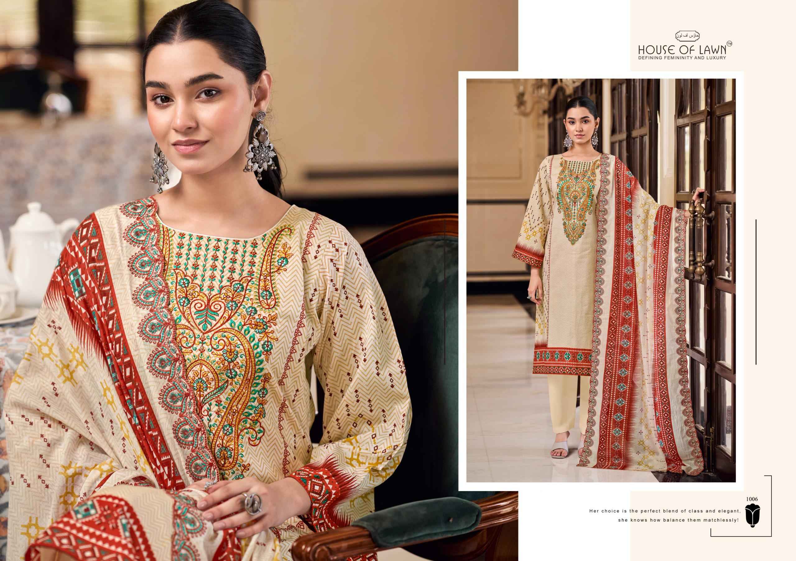 House Of Lawn Bin Saeed Cotton Pakistani Suits Wholesale Online ( 8 Pcs Catalogue )