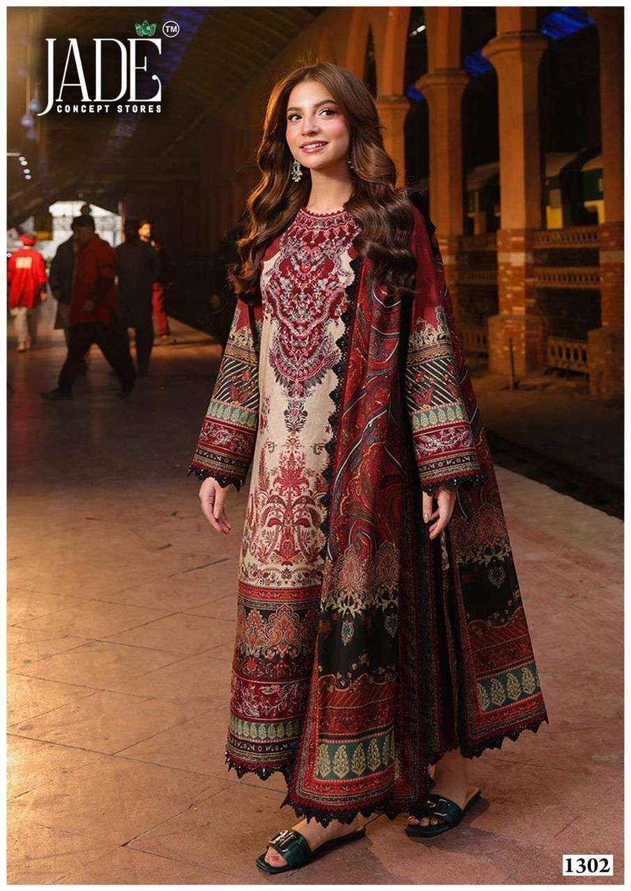 Jade Bin Saeed Vol 13 Pure Heavy Lawn Cotton Salwar Kameez Wholesale Rate ( 6 Pcs Catalog )