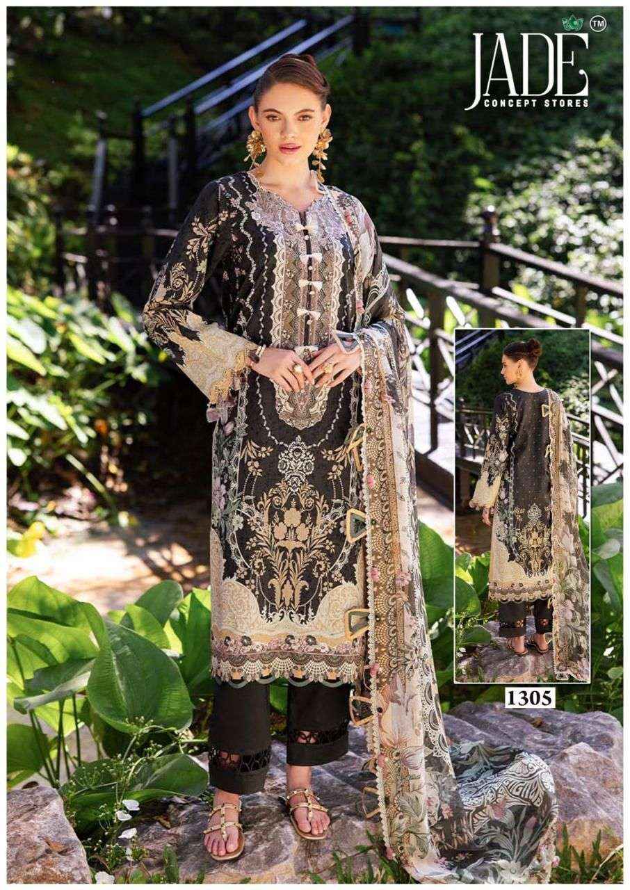 Jade Bin Saeed Vol 13 Pure Heavy Lawn Cotton Salwar Kameez Wholesale Rate ( 6 Pcs Catalog )