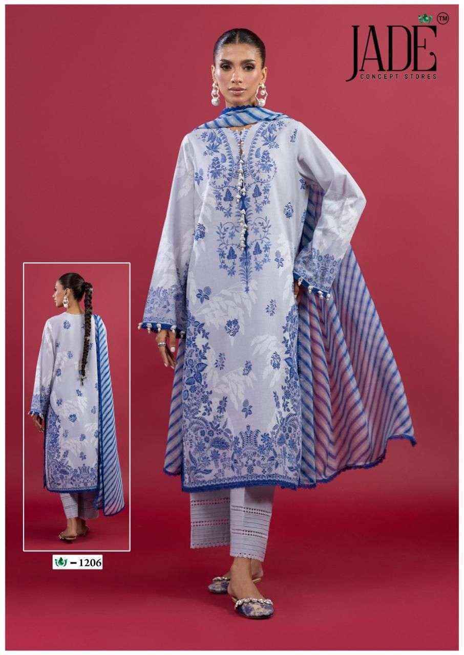 Jade Crimson Vol 12 Lawn Cotton Dress Material wholesale price ( 6 Pcs Catalog )